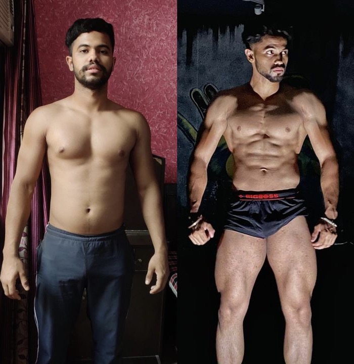 Krisham's authentic FitWithNash before-and-after journey